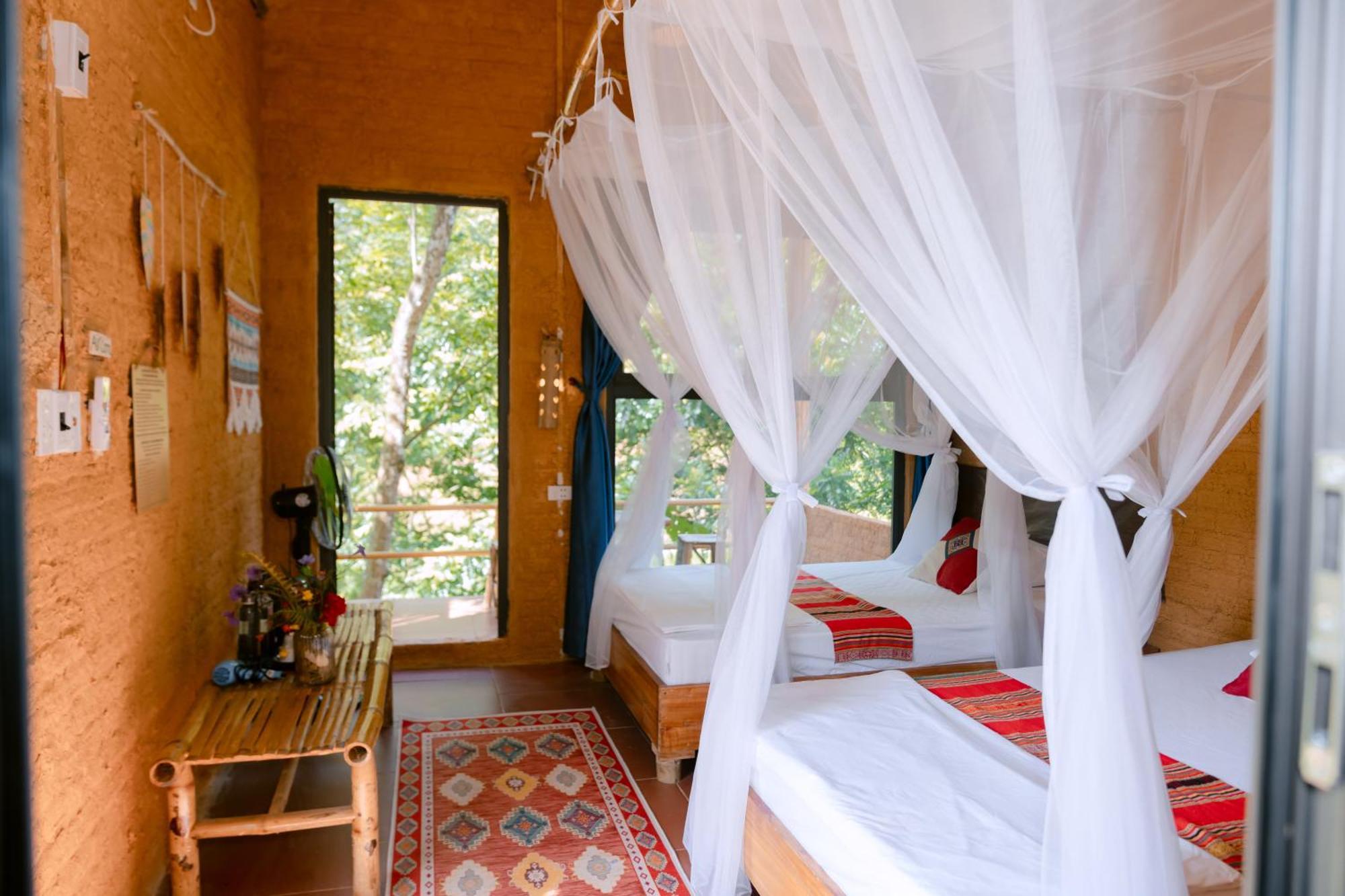 Pu Luong Homestay & Tours Huong Ba Thuoc Exterior foto