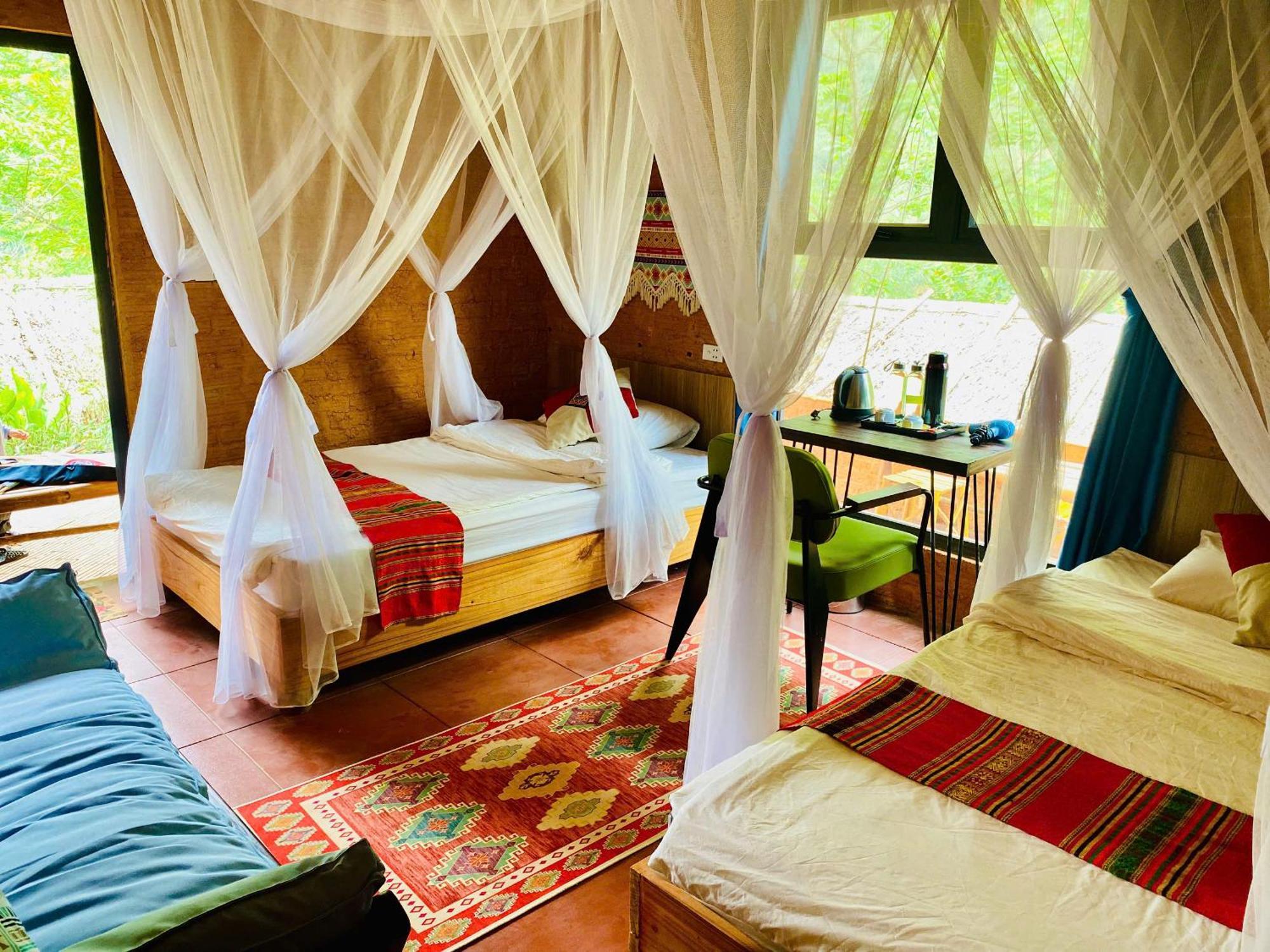 Pu Luong Homestay & Tours Huong Ba Thuoc Exterior foto